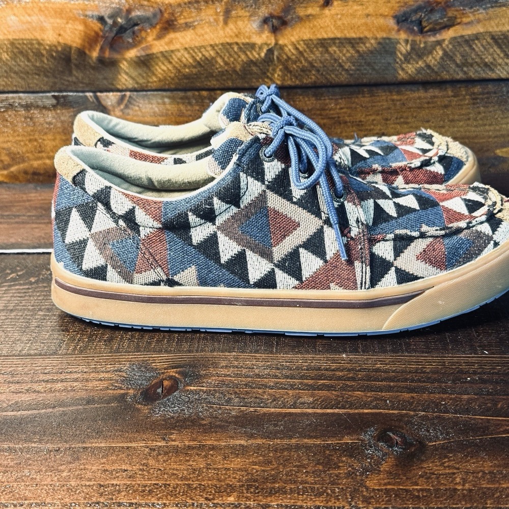 Twisted X Men's 8.5 Medium Hooey Loper Shoes Moc Toe MHYC006 Graphic Pattern - Picture 7 of 14
